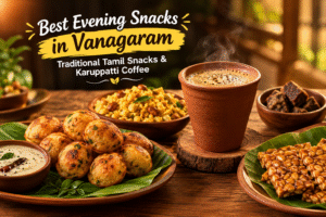 Best Evening Snacks in Vanagaram – Traditional Tamil Snacks & Karuppatti Coffee